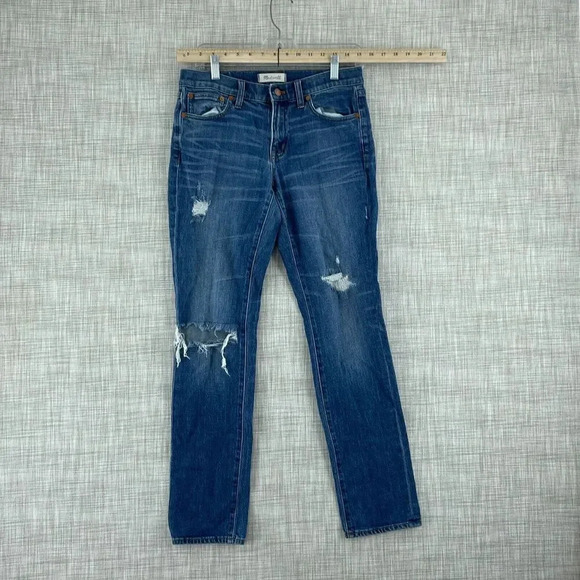 Madewell Denim - Madewell Slim Boy jean womens 25 Distressed Blue 4321